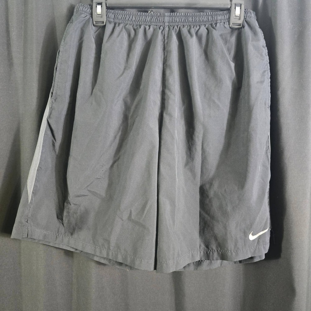 Nike Dri-FIT Running Shorts Mens Large Black Mesh Inset Athletic Gym Training - Picture 2 of 8
